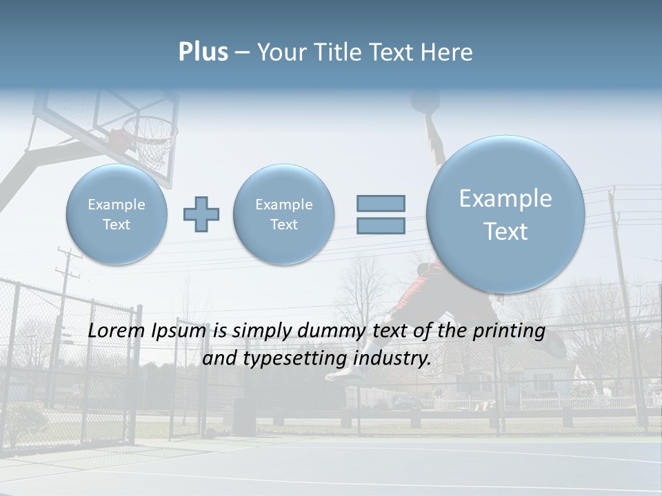 Man Scoring Park PowerPoint Template