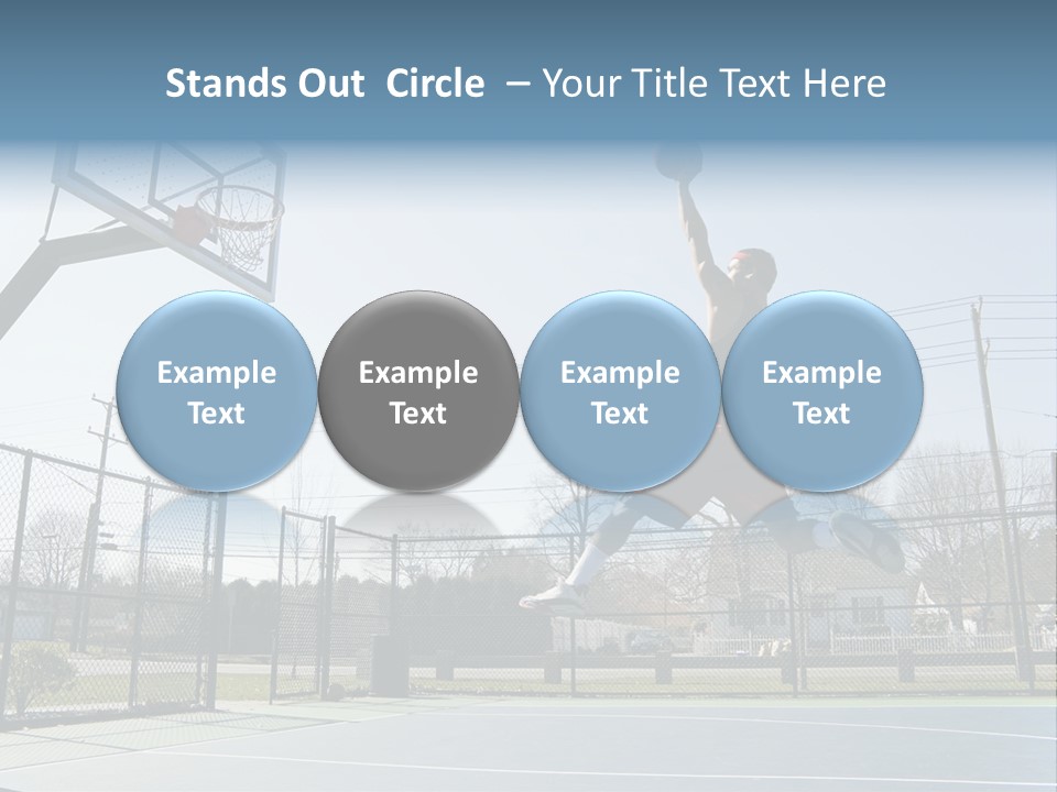 Man Scoring Park PowerPoint Template