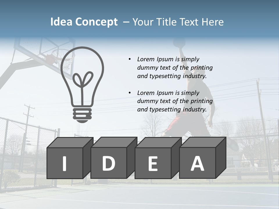 Man Scoring Park PowerPoint Template
