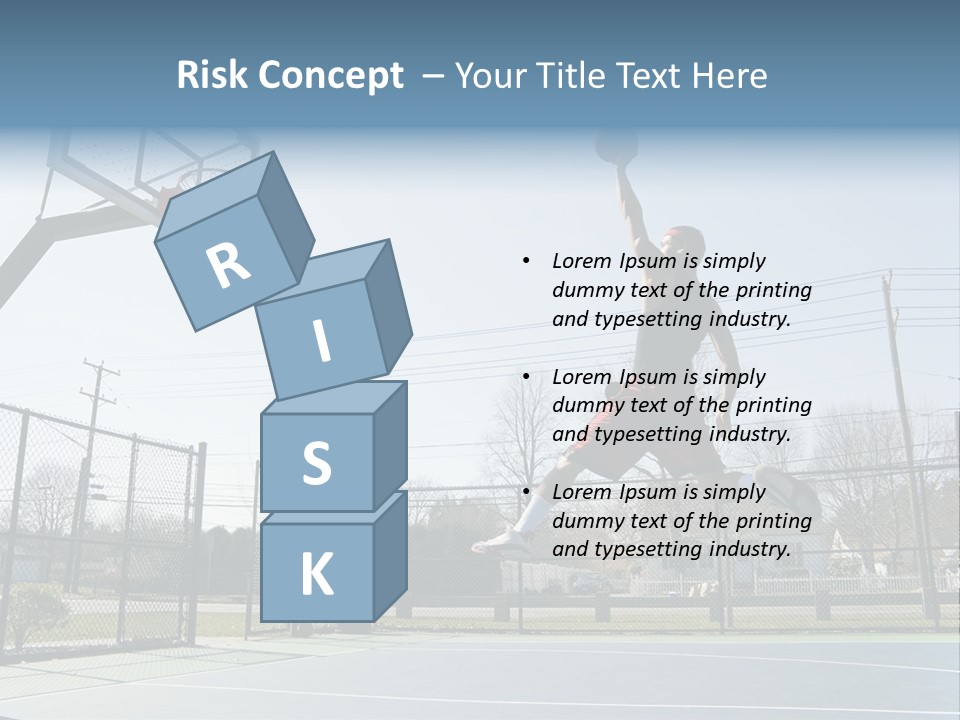 Man Scoring Park PowerPoint Template
