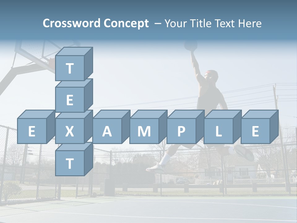 Man Scoring Park PowerPoint Template