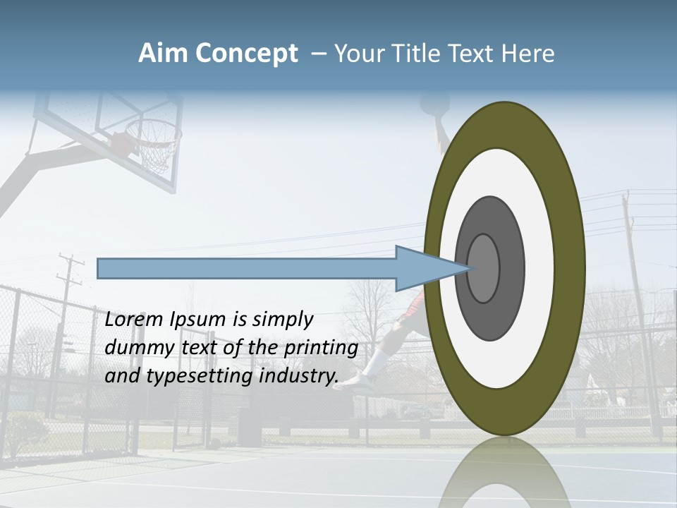 Man Scoring Park PowerPoint Template