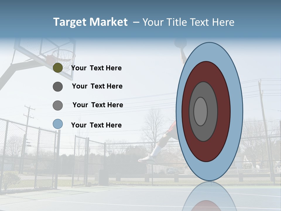 Man Scoring Park PowerPoint Template