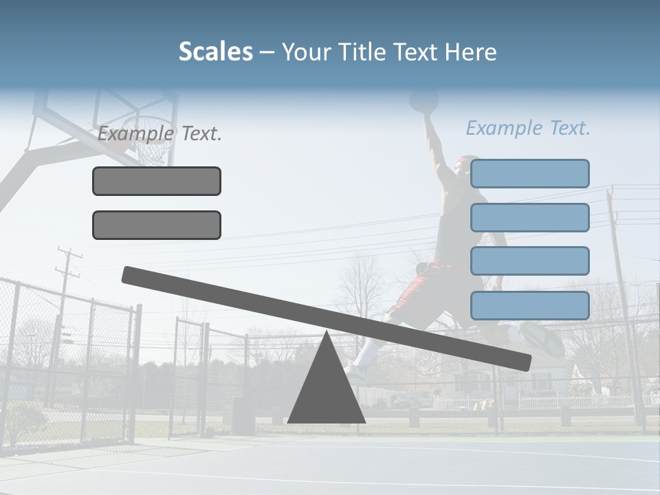 Man Scoring Park PowerPoint Template