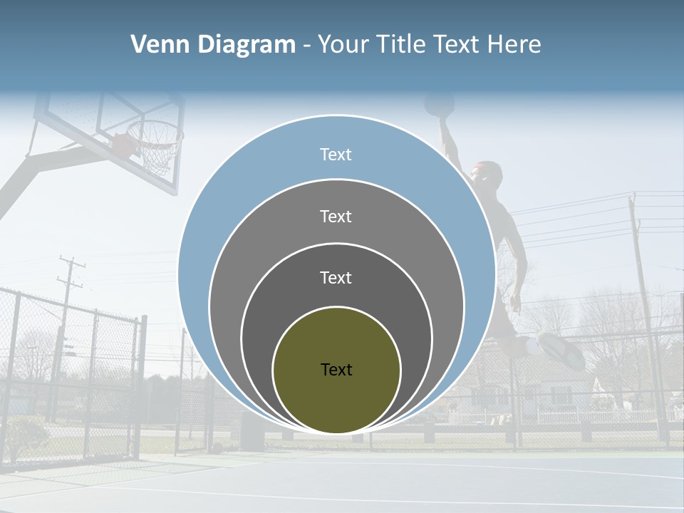 Man Scoring Park PowerPoint Template