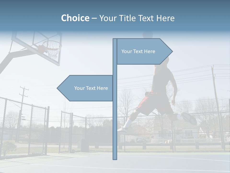 Man Scoring Park PowerPoint Template
