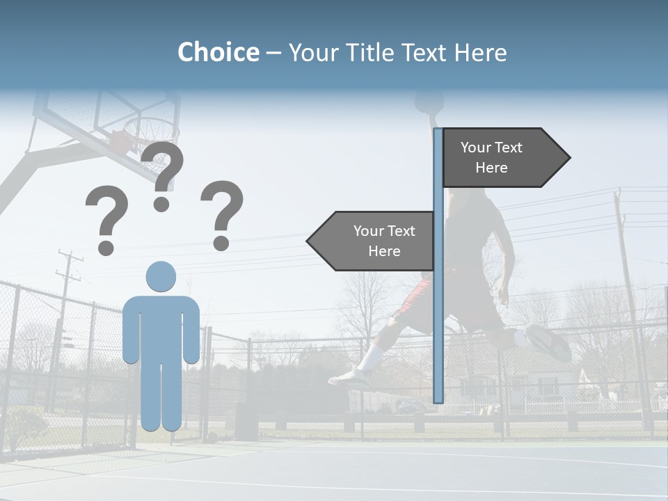 Man Scoring Park PowerPoint Template
