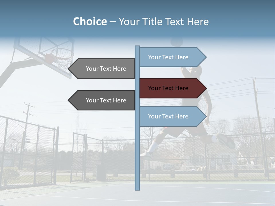Man Scoring Park PowerPoint Template