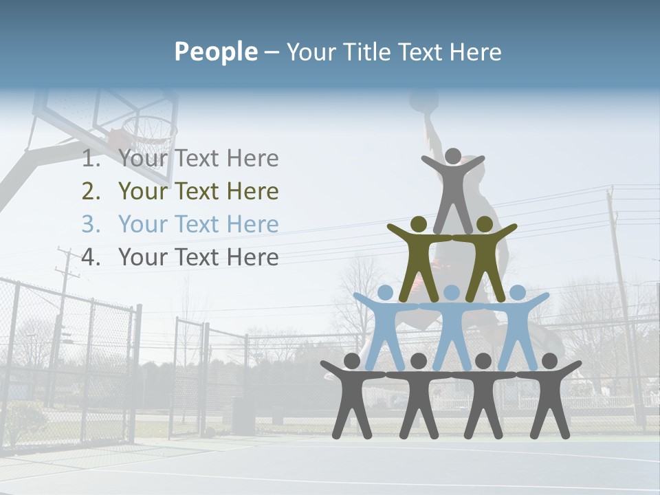 Man Scoring Park PowerPoint Template