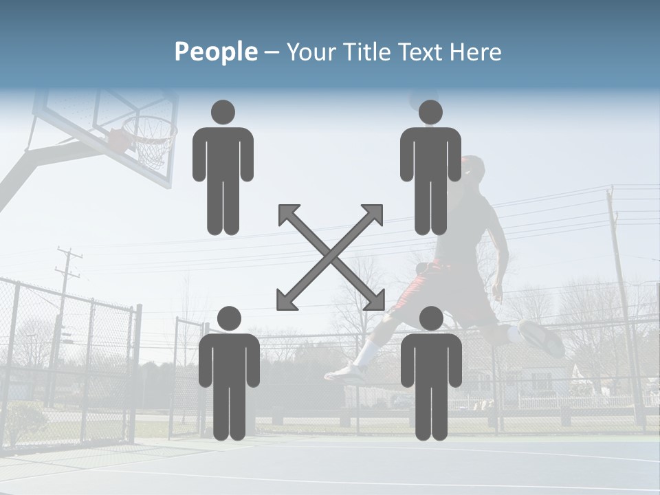 Man Scoring Park PowerPoint Template