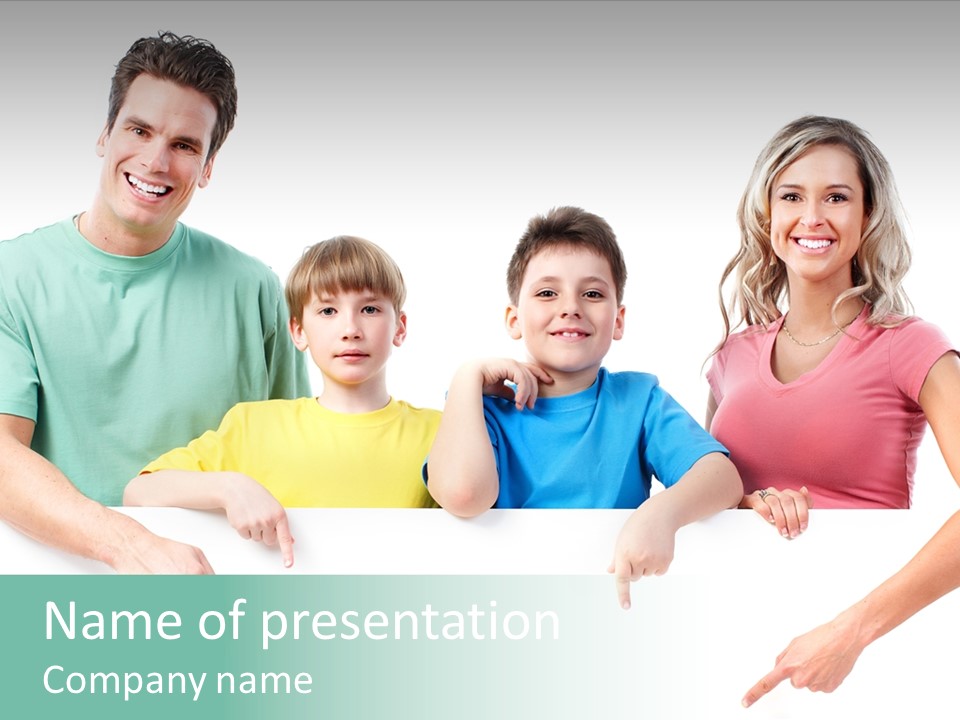 Copy Space Smile Family PowerPoint Template