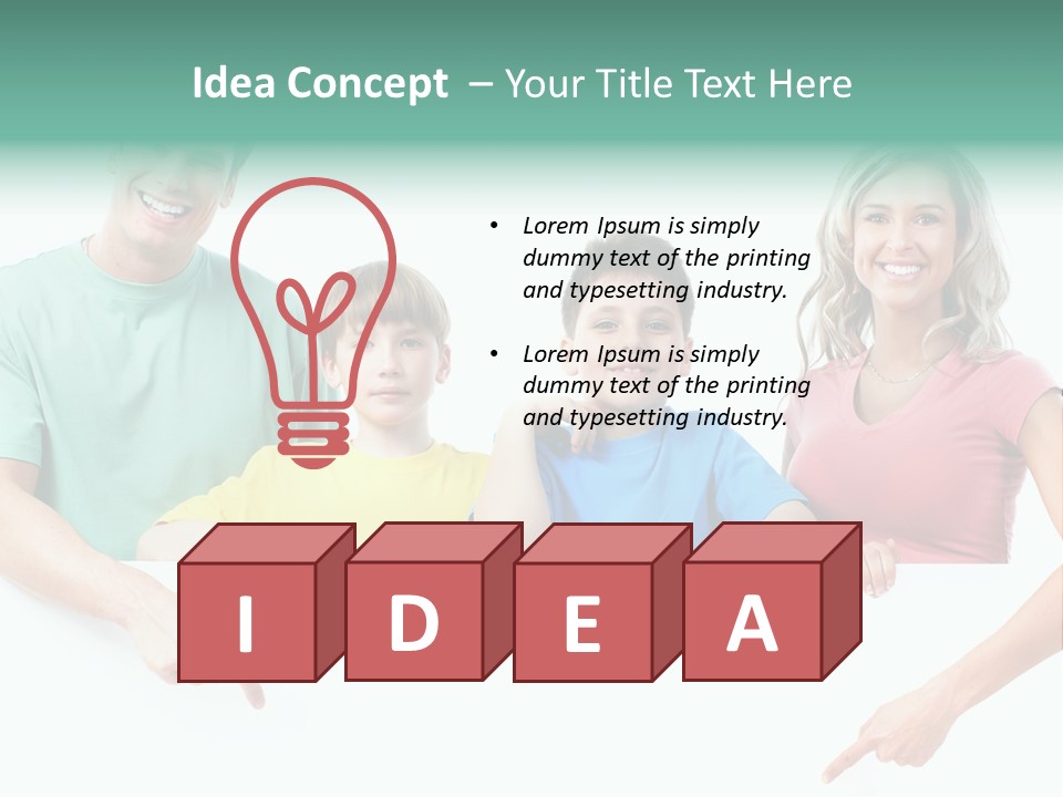 Copy Space Smile Family PowerPoint Template