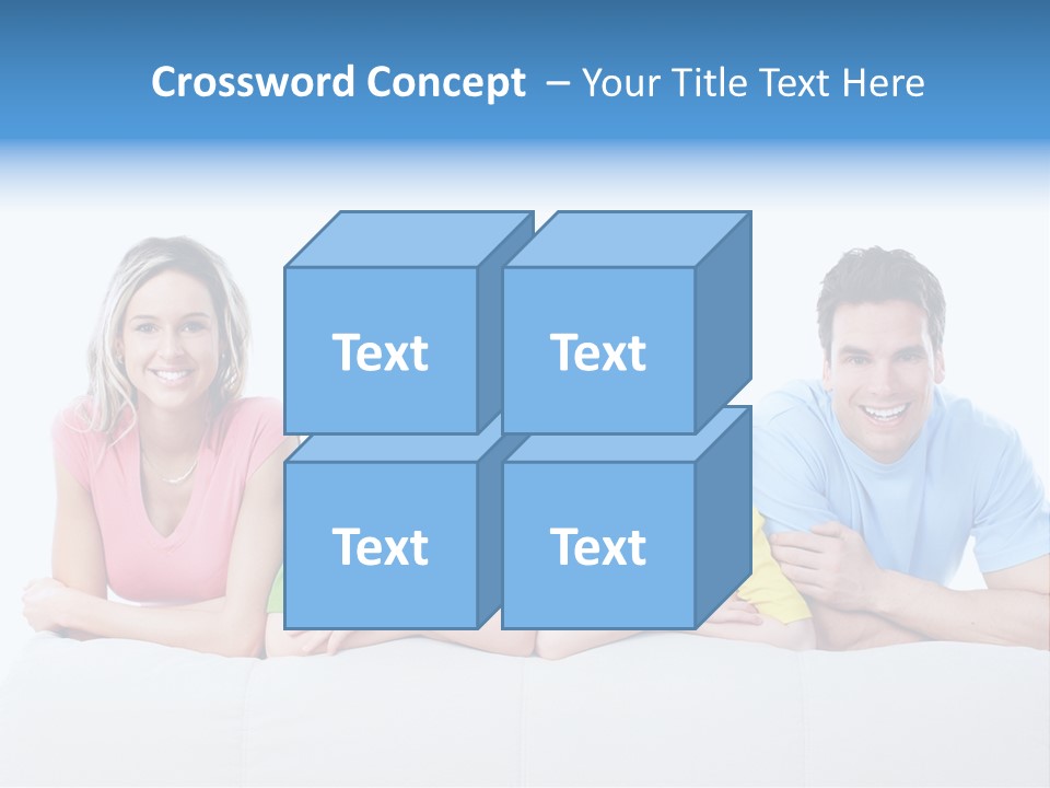 Happiness Sofa Infant PowerPoint Template