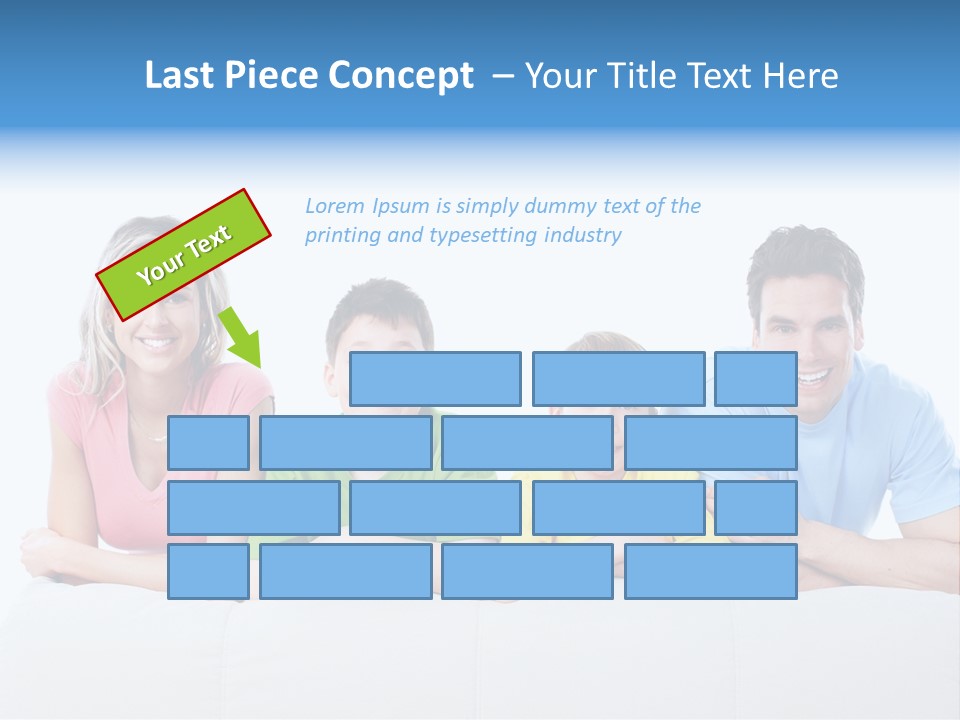 Happiness Sofa Infant PowerPoint Template