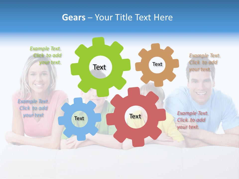 Happiness Sofa Infant PowerPoint Template