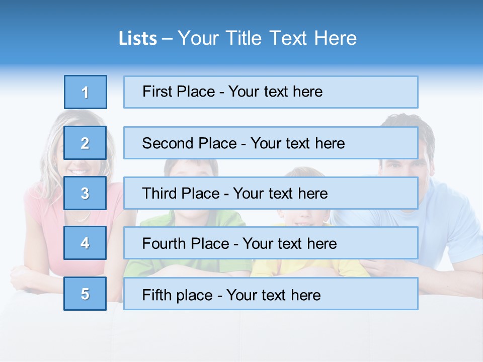 Happiness Sofa Infant PowerPoint Template