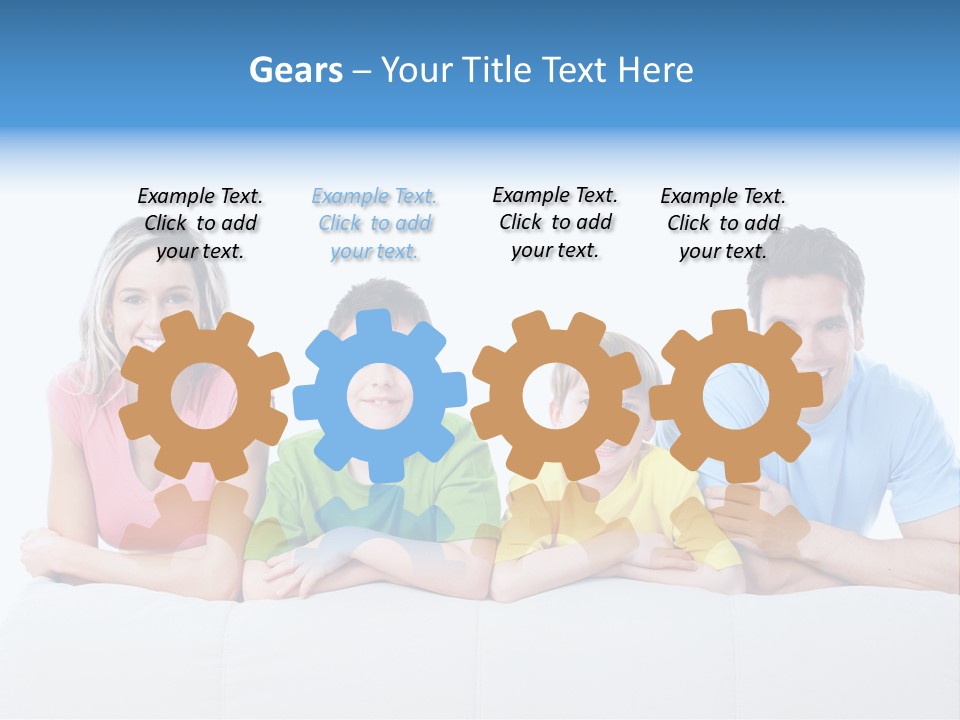 Happiness Sofa Infant PowerPoint Template