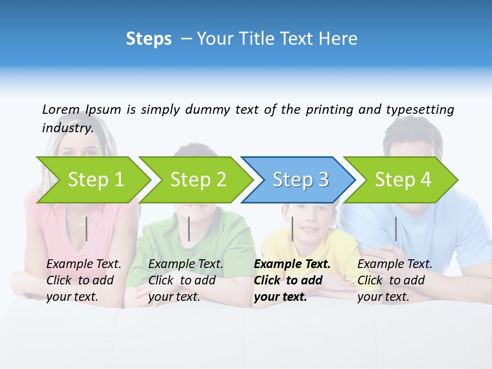 Happiness Sofa Infant PowerPoint Template