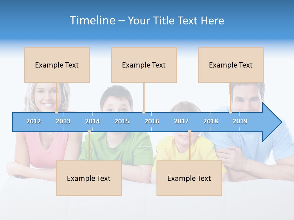 Happiness Sofa Infant PowerPoint Template