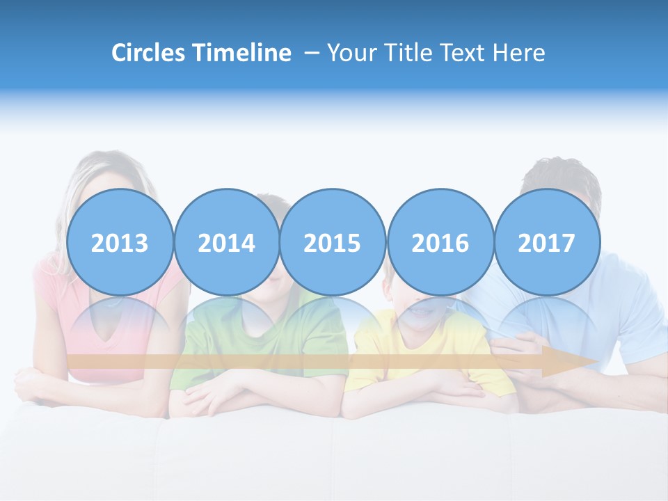 Happiness Sofa Infant PowerPoint Template