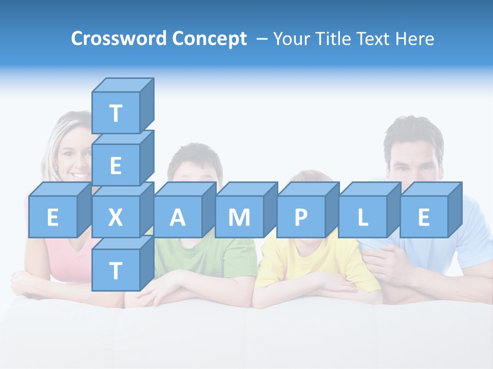 Happiness Sofa Infant PowerPoint Template