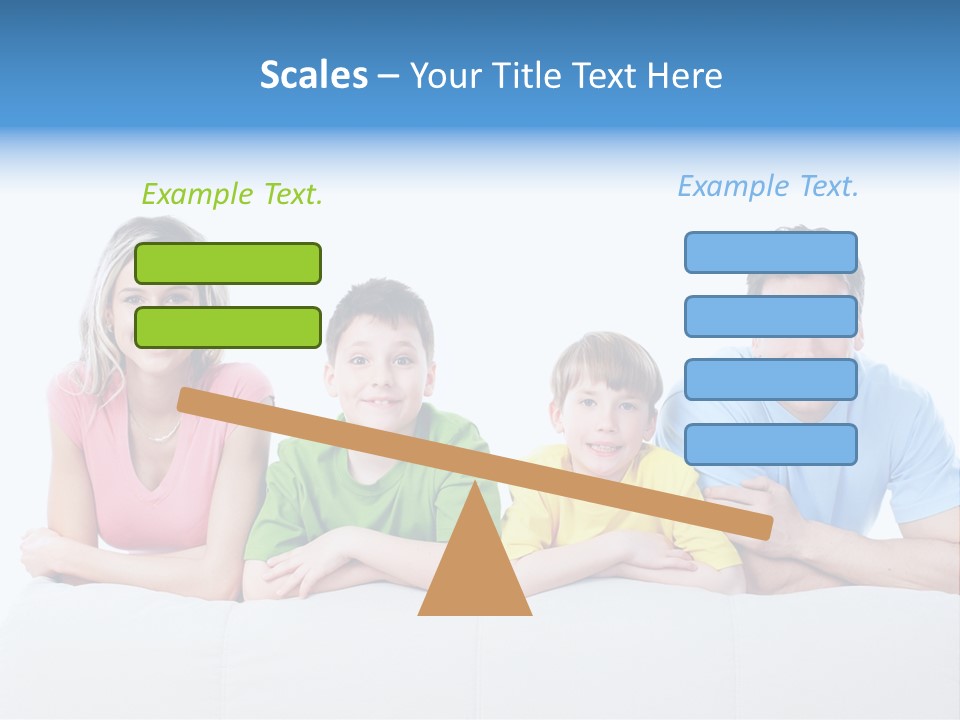 Happiness Sofa Infant PowerPoint Template