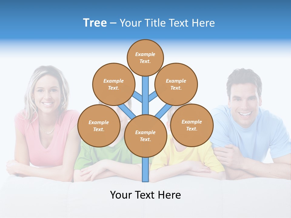 Happiness Sofa Infant PowerPoint Template