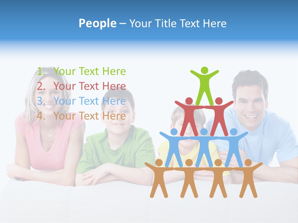 Happiness Sofa Infant PowerPoint Template