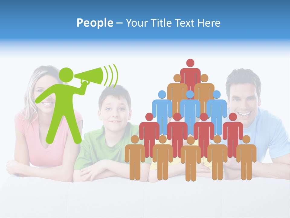 Happiness Sofa Infant PowerPoint Template