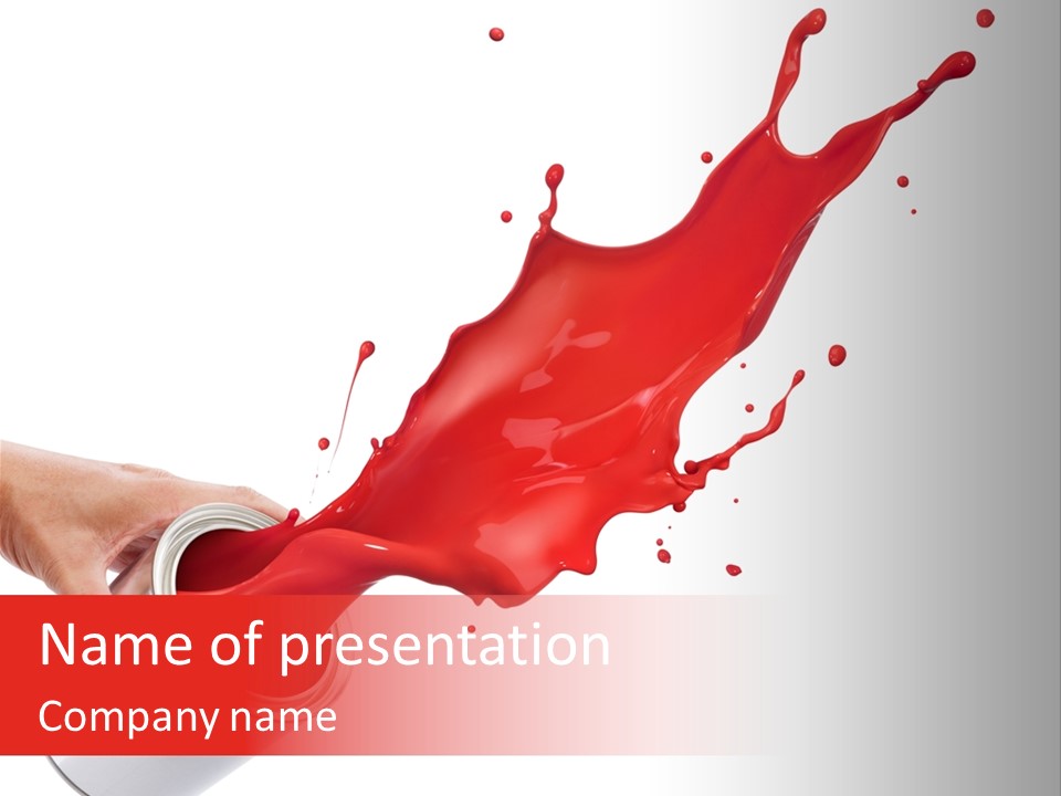 Splash Drop Can PowerPoint Template