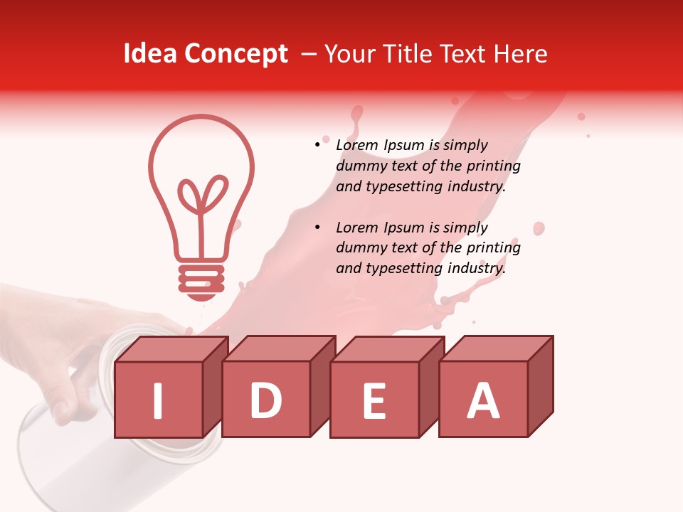 Splash Drop Can PowerPoint Template