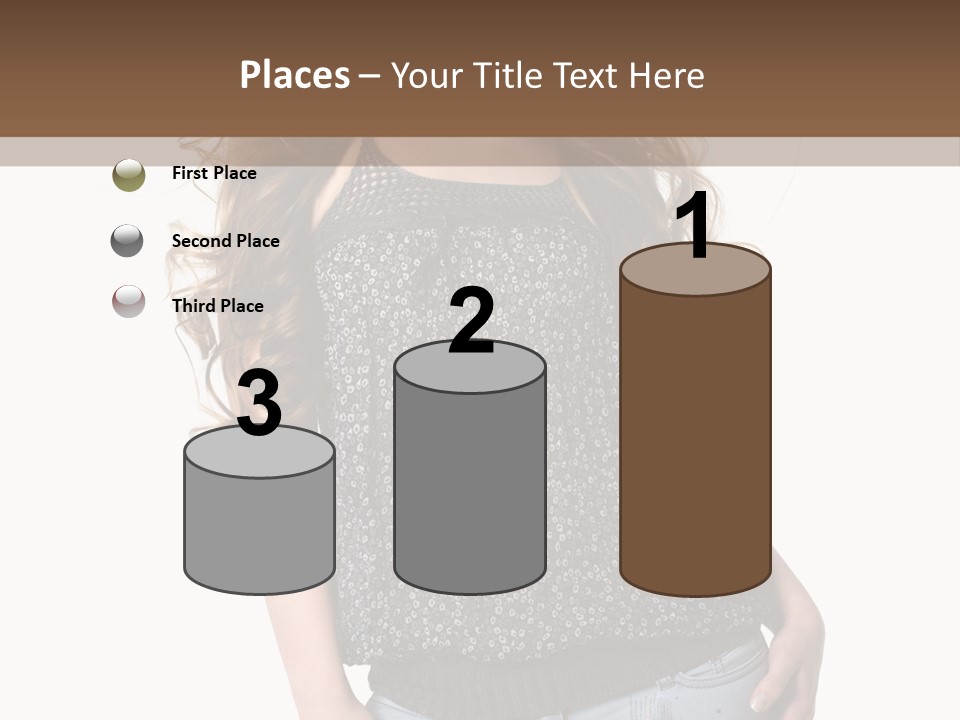 Pose Woman Teenager PowerPoint Template