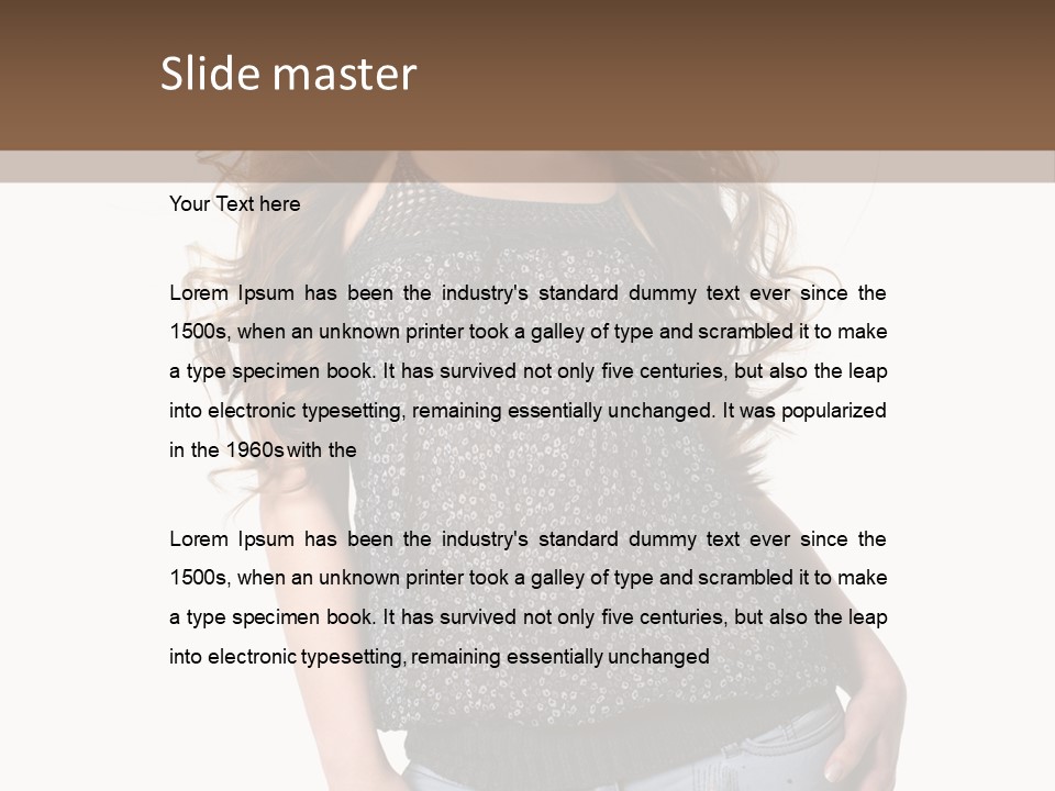 Pose Woman Teenager PowerPoint Template