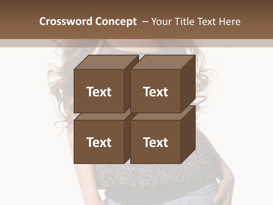 Pose Woman Teenager PowerPoint Template