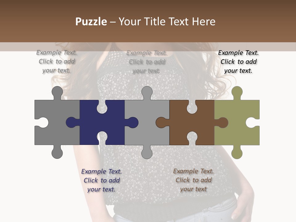 Pose Woman Teenager PowerPoint Template