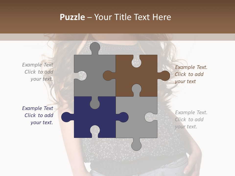 Pose Woman Teenager PowerPoint Template