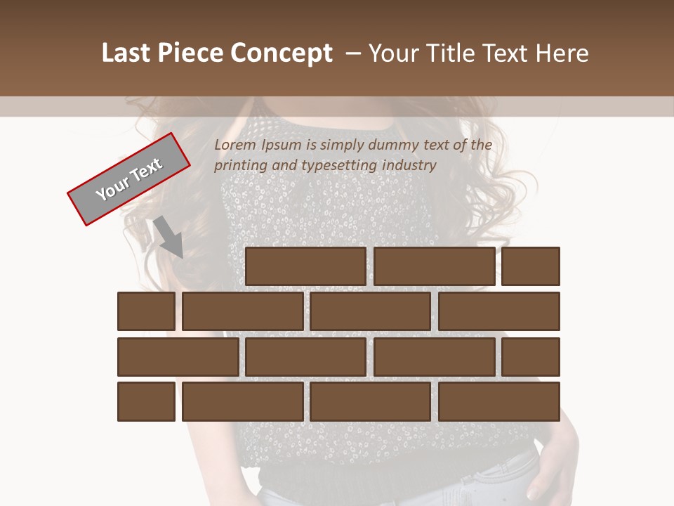 Pose Woman Teenager PowerPoint Template