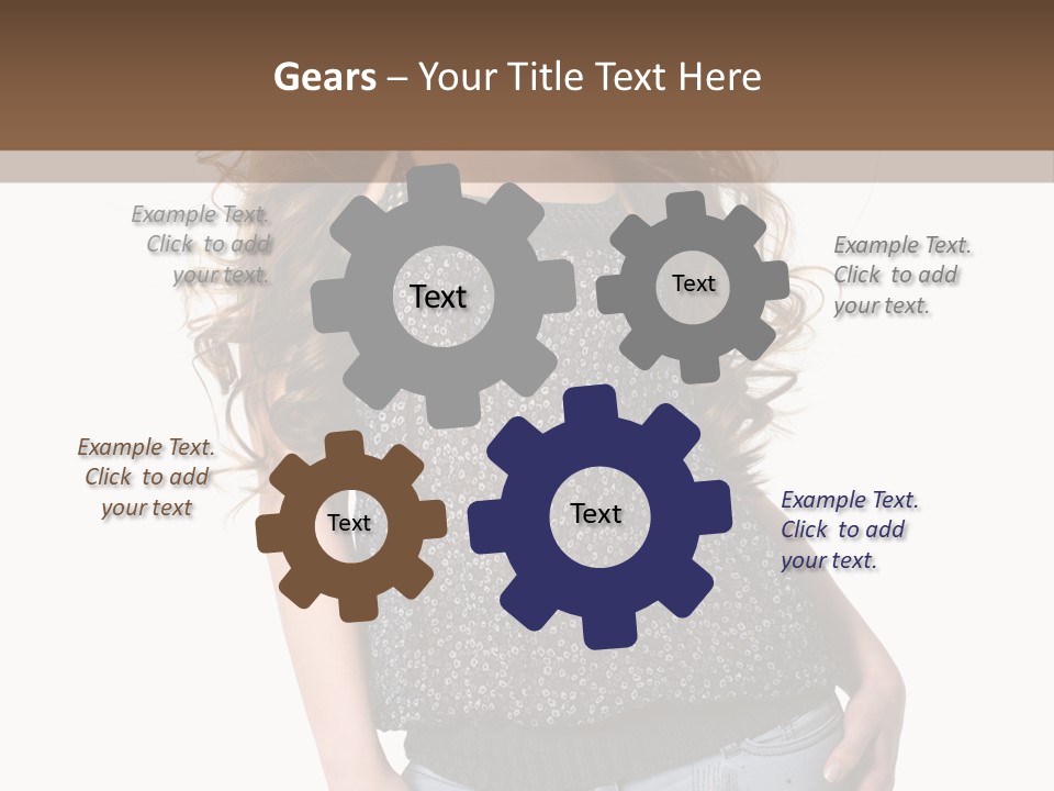 Pose Woman Teenager PowerPoint Template