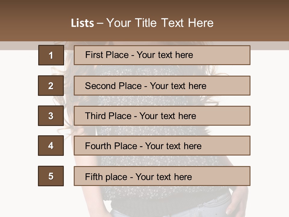 Pose Woman Teenager PowerPoint Template