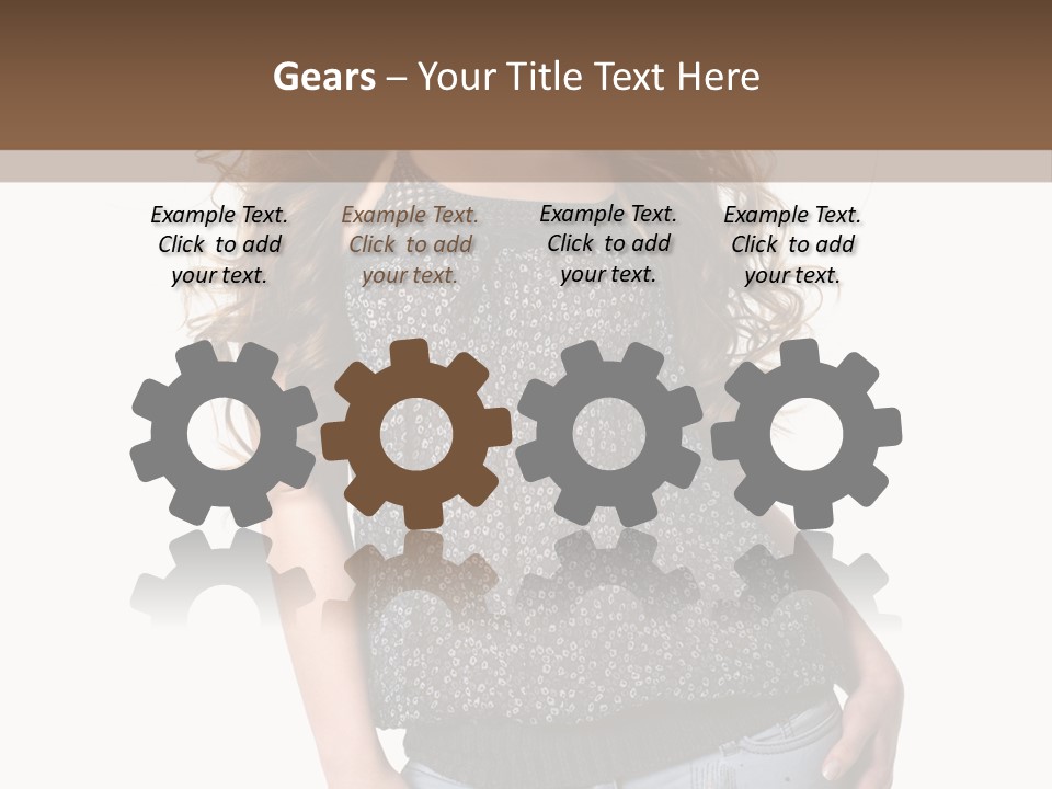 Pose Woman Teenager PowerPoint Template