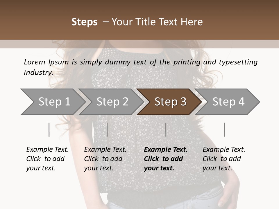 Pose Woman Teenager PowerPoint Template