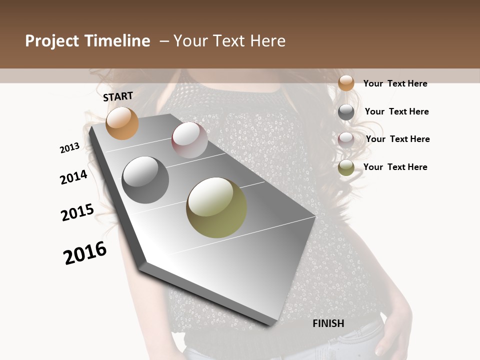 Pose Woman Teenager PowerPoint Template