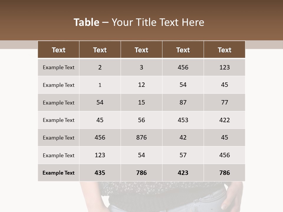 Pose Woman Teenager PowerPoint Template