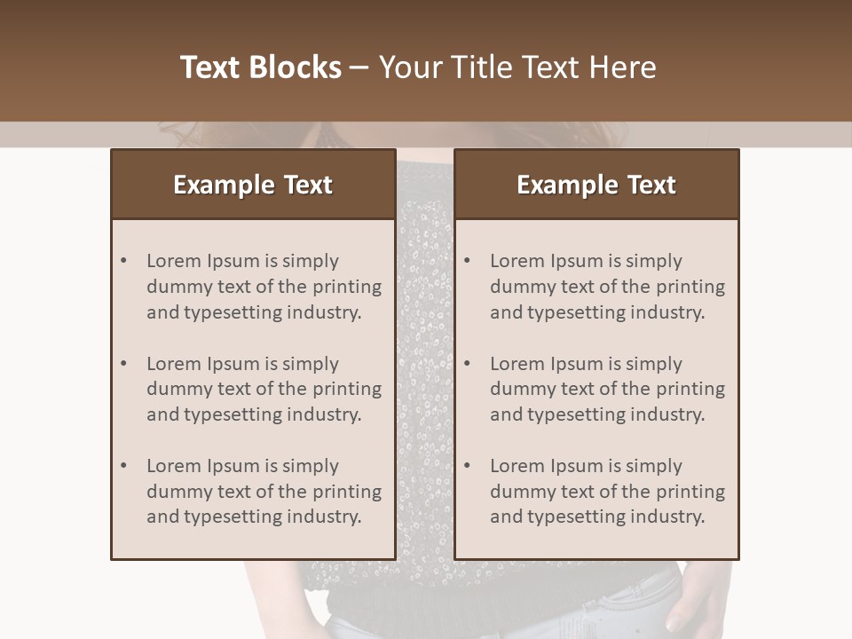 Pose Woman Teenager PowerPoint Template