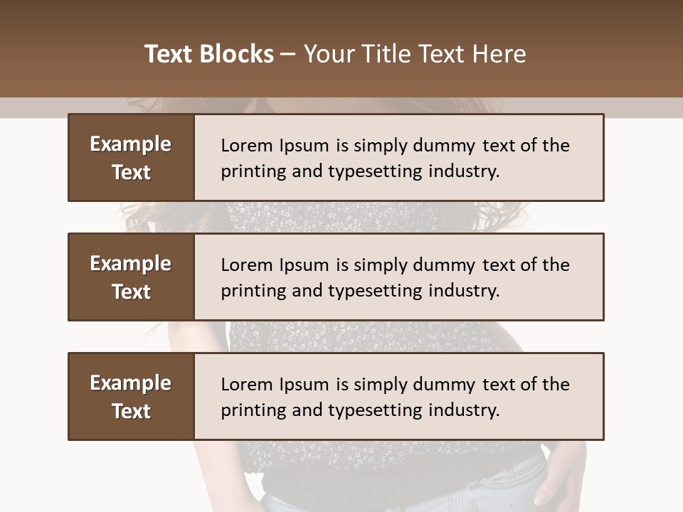 Pose Woman Teenager PowerPoint Template