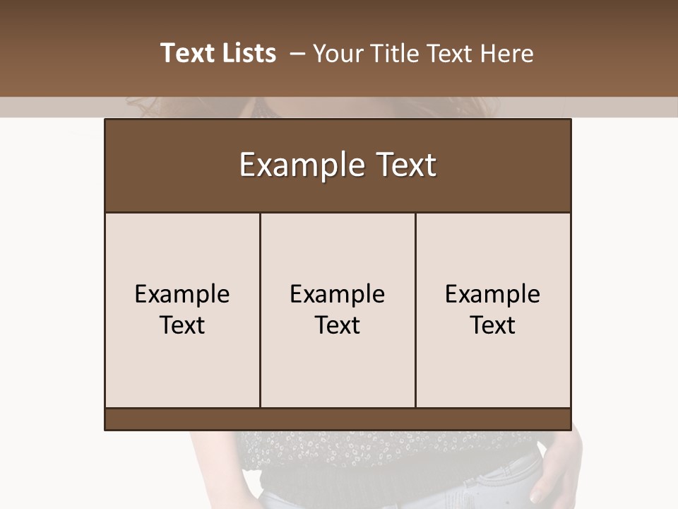 Pose Woman Teenager PowerPoint Template