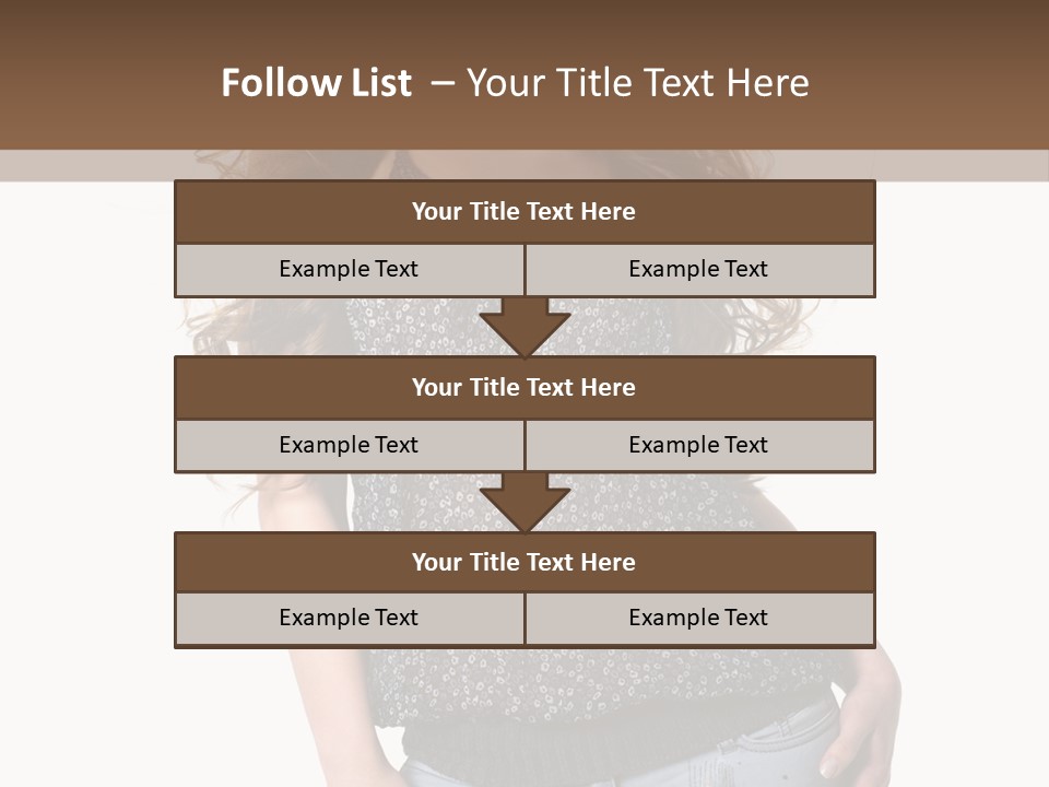 Pose Woman Teenager PowerPoint Template