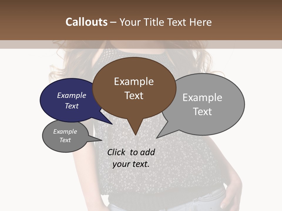 Pose Woman Teenager PowerPoint Template