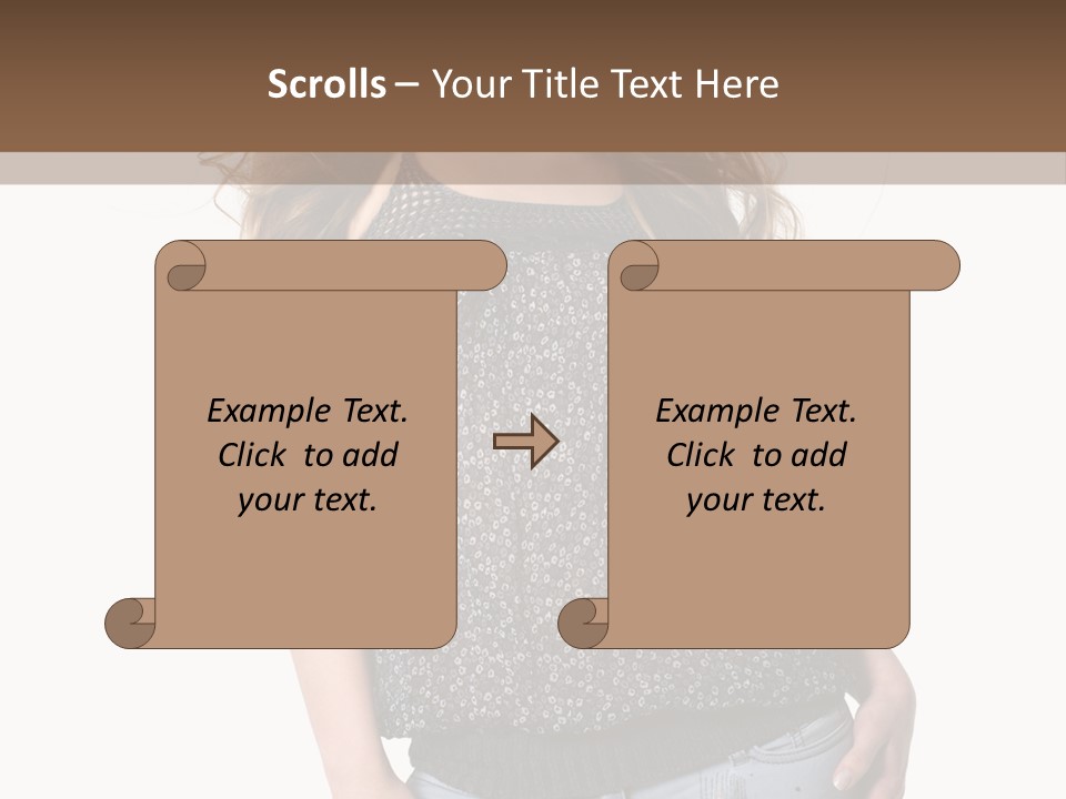 Pose Woman Teenager PowerPoint Template