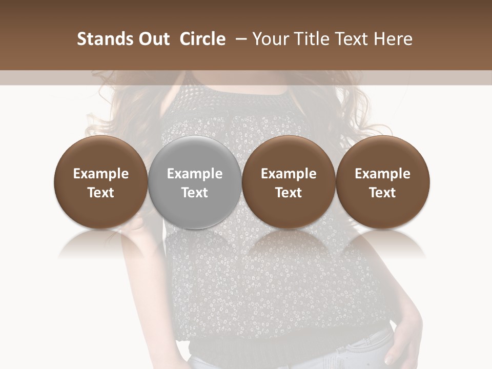 Pose Woman Teenager PowerPoint Template